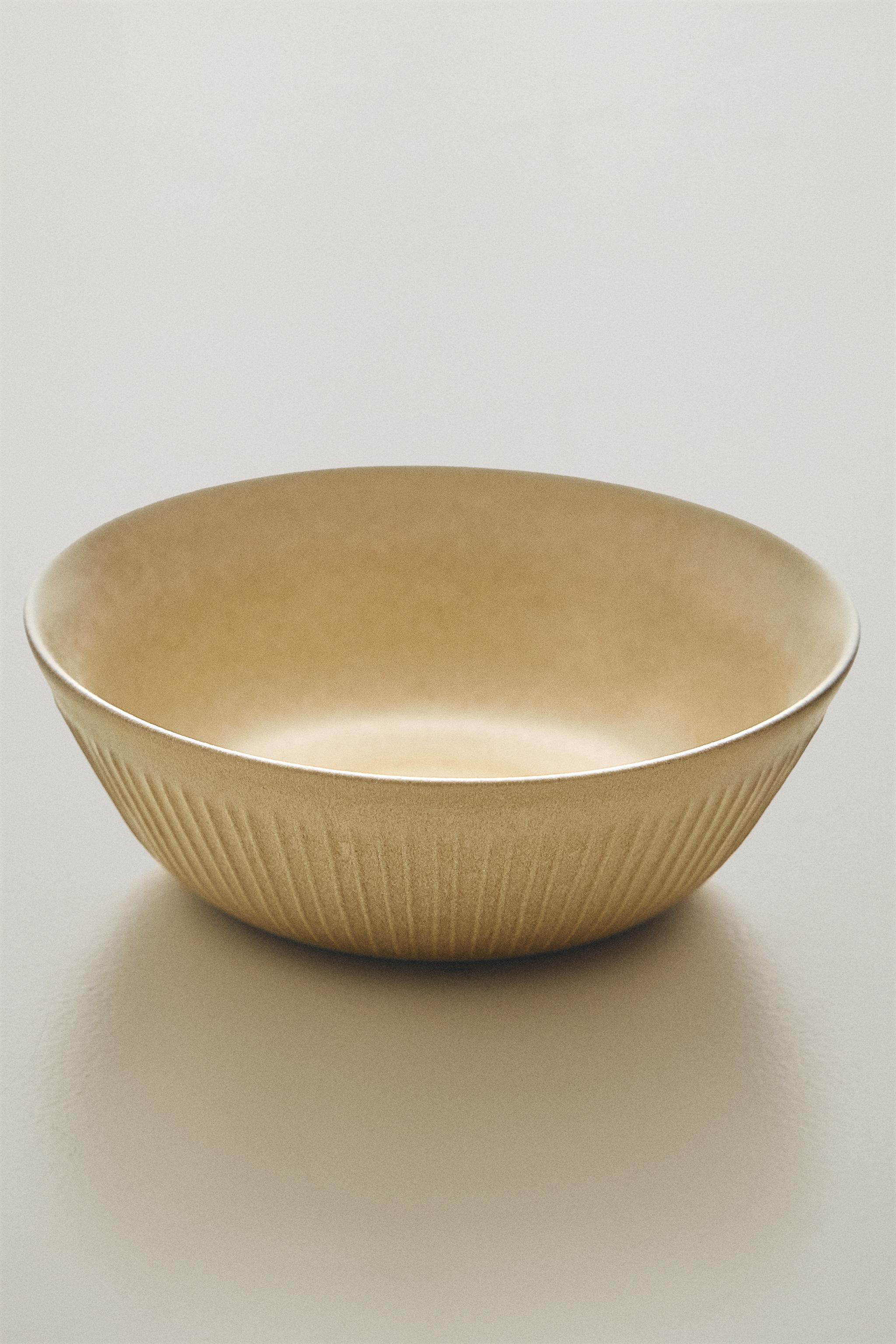 STRIPED STONEWARE BOWL